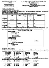 Đề thi chọn học sinh giỏi cấp tỉnh môn Tiếng Anh Lớp 9 - Năm học 2011-2012 - Sở GD & ĐT Phú Thọ (Có đáp án)
